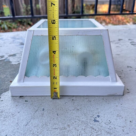 White Outdoor Flush Mount Light Fixture - Picture 15 of 16